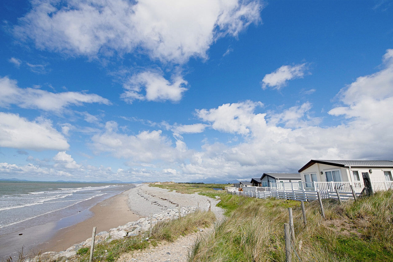 image of static caravan park overlooking the sea