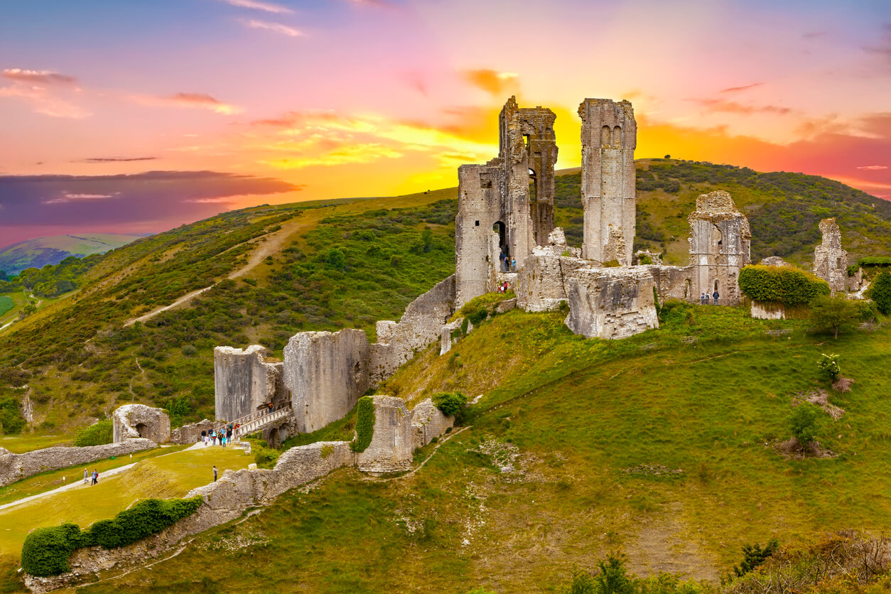 image of corfe castle, a popular Dorset photography location