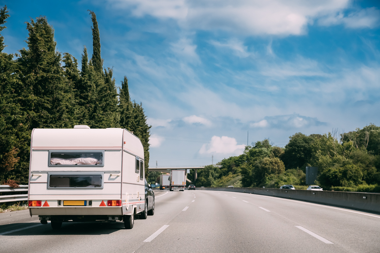 How much is caravan insurance? Caravan on road