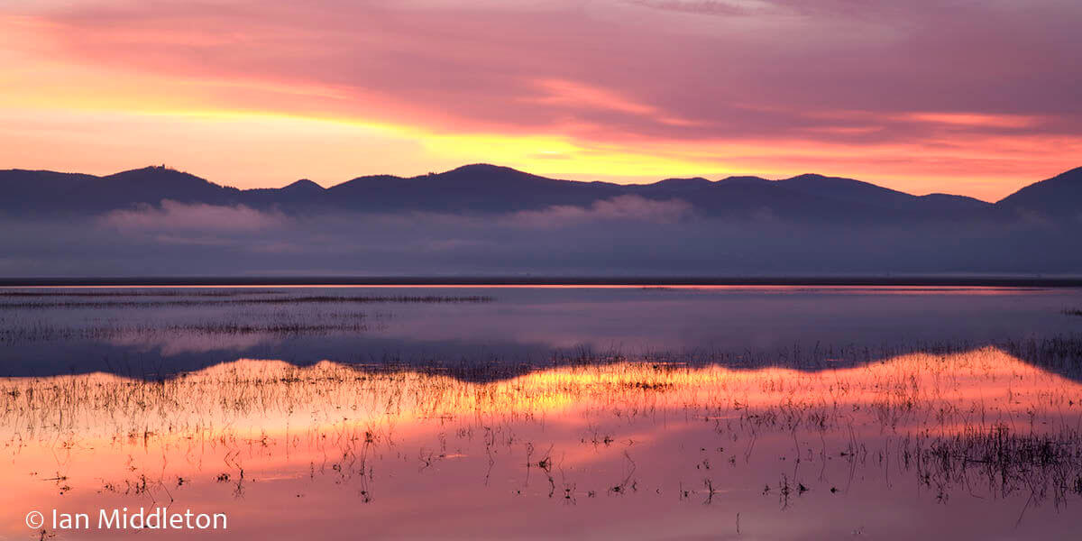 reflection photography image sunset