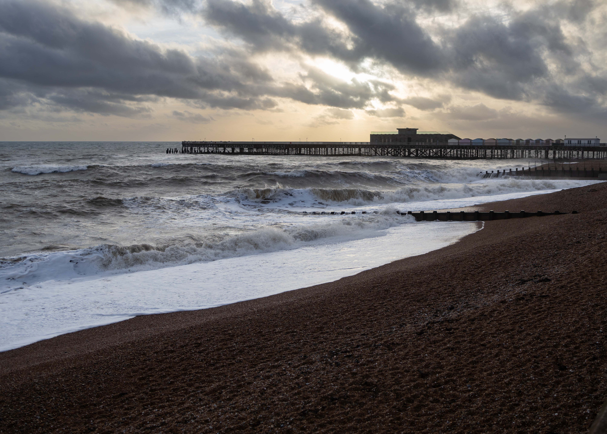 hastings beach winter