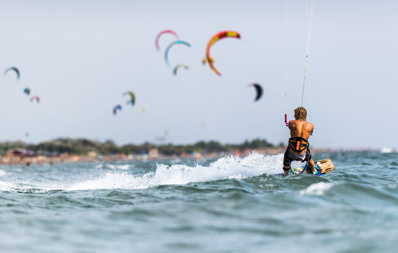 summer photography depicting watersports at the coast