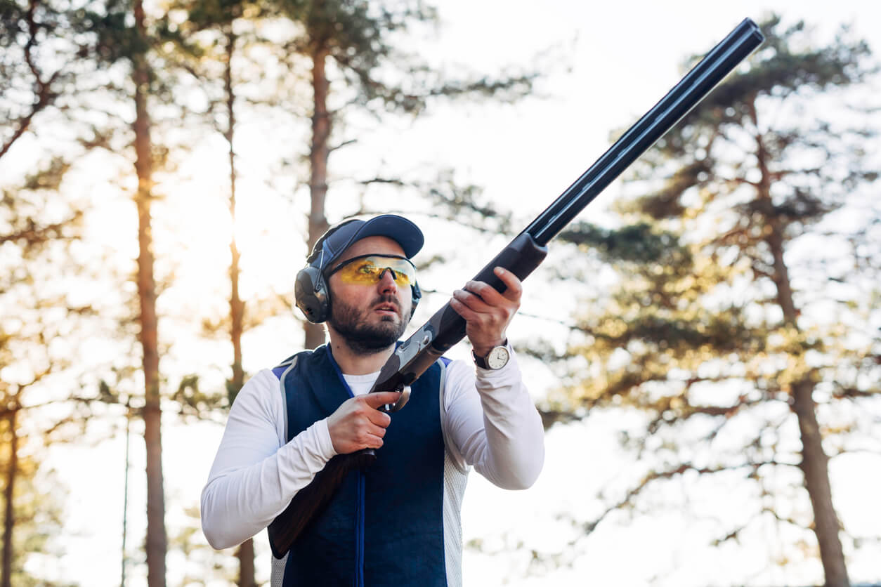 shotgun for clay pigeon shooting