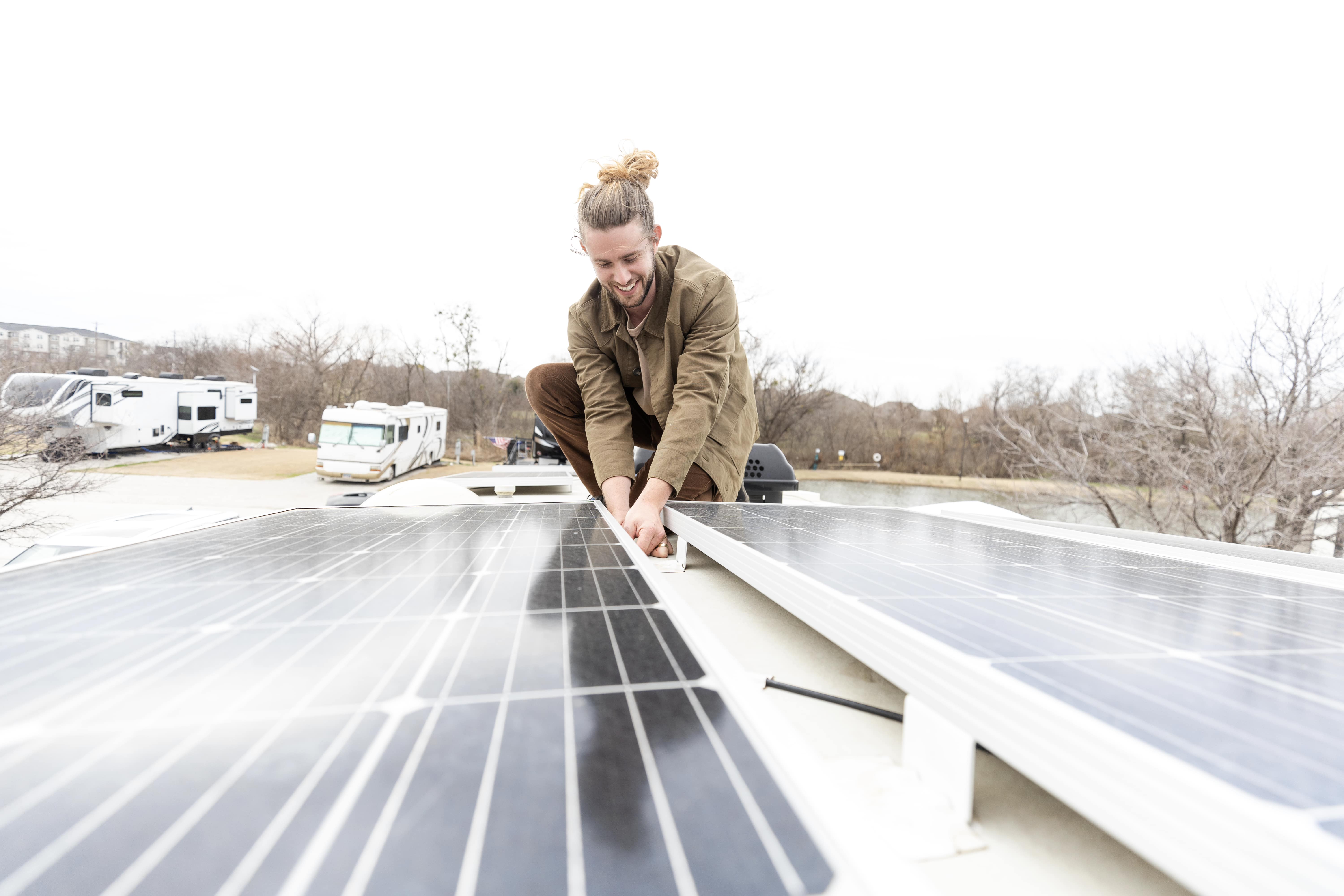 How to fit a solar panel to a caravan